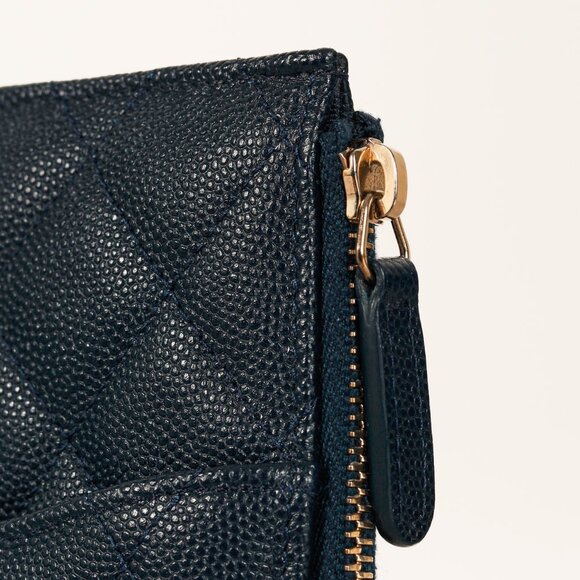Chanel Navy Matelasse Caviar-Leather Classic Phone & Card Holder - Picture 7 of 12